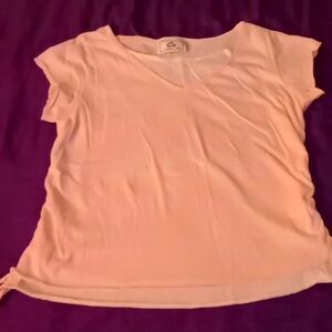 Carolina Bay Large Short Sleeve Shirt Pink And White Good Condition